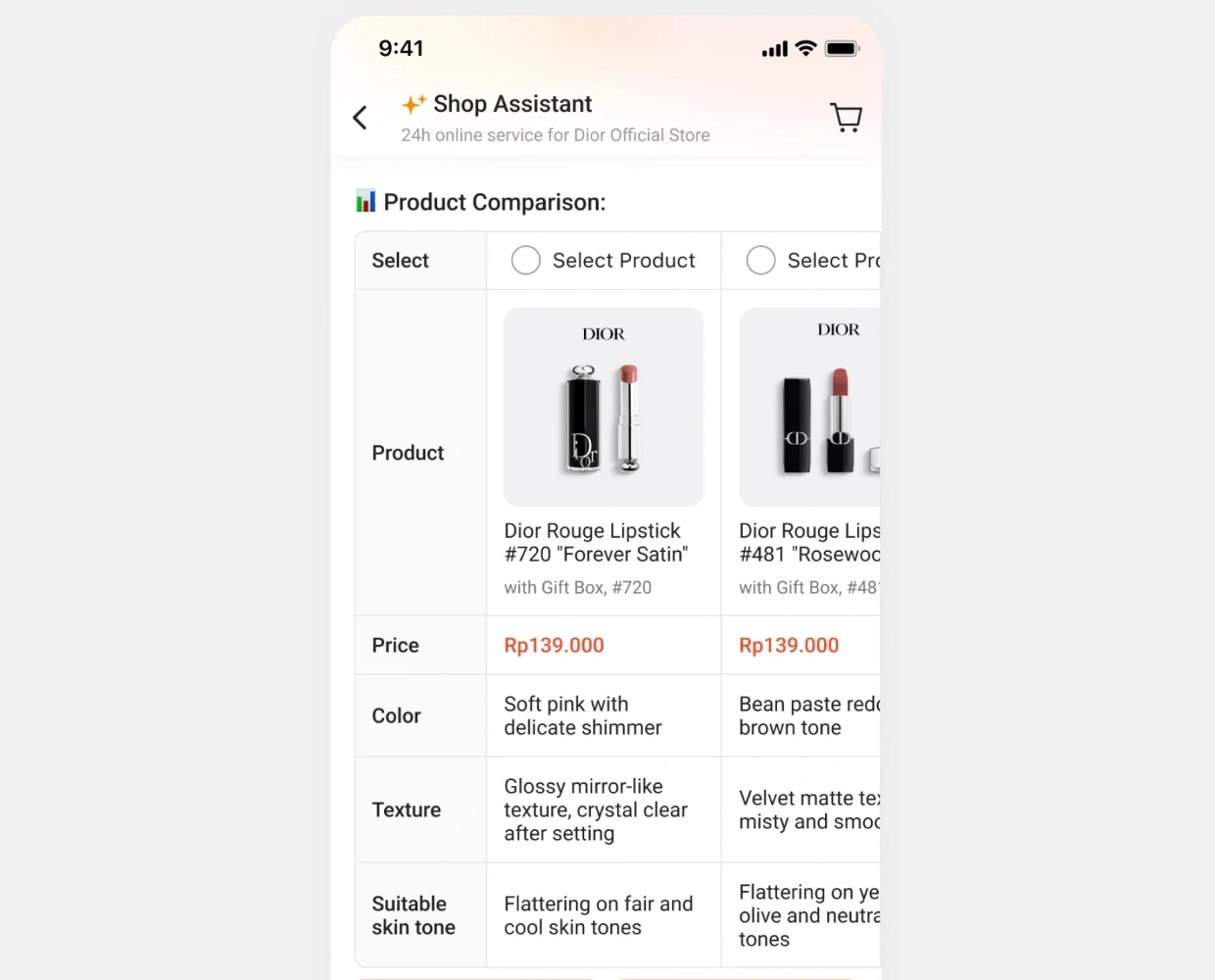 商品对比方案：Markdown 表格